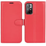 Xiaomi Poco M4 Pro 5G      Pu Wallet Case    [Red]