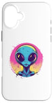 Coque pour iPhone 16 Plus Alien Pop Art Extraterrestre Visage