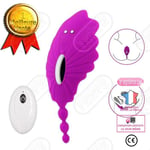 LSC® Pussy Massage Fjärils Sex Vibrator Fjärrkontroll Vibrerande trosor Perineum Stimulator Vibrator Kvinna-Typ Lila