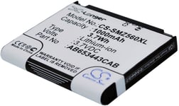 Batteri till AB653443CAB för Samsung, 3.7V, 1000 mAh
