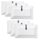 Serving Platter White Rectangle Fine Porcelain 25x15cm Modern Plate Tray 6pc Set