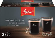 Original Melitta Double Wall Glass Espresso (Pack of 2, 80ml)