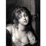 Artery8 After Jeanbaptiste Greuze The Listener Drawing Art Print Canvas Premium Wall Decor Poster Mural