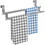 Groofoo - Porte Serviette,Porte Serviette Salle De Bain,Porte Torchon Cuisine sans Percage,Au-Dessus De La Porte Porte Serviette Extensible pour