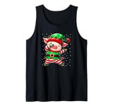 Pig Christmas Elf Funny Pig Lover Farmer Tank Top