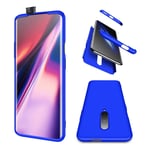 NOKOER Case for OnePlus Nord, 3 in 1 All Inclusive Anti-Fingerprint Phone Case, 360 degree protection [Slim] [Shockproof] [Frosted Material] Hard Cover - Blue