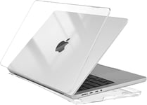 Coque Compatible Avec Macbook Pro 14 Pouces 2021-2024 M4 M3 M2 M1 Pro Max, A3112 A3185 A3401 A2918 A2992 A2779 A2442 Avec Touch Id, Housse Plastique Étui Rigide Protection - Transparent Clair