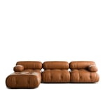 B&B Italia - Camaleonda 3-sits Med Divan, Leather Cat. Kasia 310 - Divansoffor - Mario Bellini - Brun