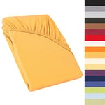 CelinaTex Perla Drap-Housse surmatelas Housse lit sommier tapissier Coton 90x200-100x200 cm Jaune maïs