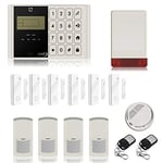 LKM Security wg-yl007 m2 C + 5S + 3PIR + sir06 + sfumo 01 Kit M2 C antivol Alarme Maison sans Fil