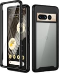 Coque Google Pixel 7 Pro, Antichoc Housse 360° Protection Étui Avec Protecteur D'écran, Bumper Portable Robuste Intégrale Case Coque Pour Google Pixel 7pro - Noir