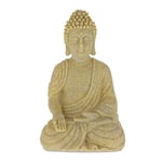 Relaxdays Statuette de Bouddha Assis 30 cm Figurine de Jardin en polyrésine résistante aux intempéries et au Gel Sable