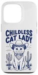 Coque pour iPhone 13 Pro Chat Cowboy sans enfant Cat Lady For Kamala Election Voting