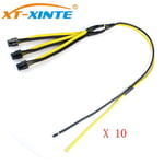 50cm 10 pièces S7/S9 à Triple 3X PCI-E PCIe PCI Express 6Pin carte graphique séparateur cordon d'alimentation pour BTC miner Machine 12AWG + 18AWG