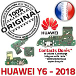 Huawei Y6 2018 Prise Alimentation Chargeur PORT Charge ORIGINAL Nappe Câble USB