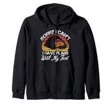 I Have Plans With My Tent Funny Camper Vintage Camping Zip Hoodie