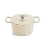 Fissler Collection Moments Cocotte En Fonte Émaillée, Ronde (20 cm), Fonction AromaStar, Compatible Induction, Blanc Ivoire