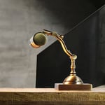 Lampe de bureau Scrivania en laiton de couleur bronze clair au design vintage lampe de piano liseuse H:26 cm - Bronze clair brillant