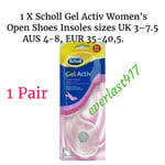 Scholl Gel Activ Women's Open Shoes Insoles sizes UK3–7.5 EUR35-40,5.