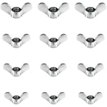 60 Pcs Ecrous Papillon en Zinc Brillant Ecrous à Oreilles en Taille M4 M5 M6 M8 Assortiment Boulons à Ailette pour Outils de Bricolage Boulon de