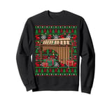 Music Lover Xmas Lights Ugly Musical Marimba Christmas Sweatshirt