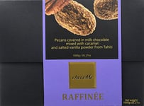 chocoMe Raffinee Gourmet Best Deal Luxury Chocolate Hamper/Ballotin, Exclusive Flavours of Pecans Coated with Caramel Milk Chocolate Rolled in Tahitian Vanilla Powder and Sea Salt Gift Box (1000g)