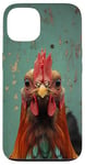 Coque pour iPhone 13 Modèle de poulet Amant de poulet d’animal de ferme vintage