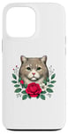 iPhone 13 Pro Max Roses Flowers Napoleon Cat Minuet Cat Case