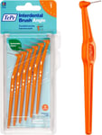 TePe Interdental Brush Angle, Orange, 0.45mm/ISO 1, 6pcs, Interspace Cleaning,