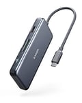 Anker 341 USB-C Hub (7-in-1) with 4K HDMI, 100W Power Delivery, USB-C and 2 USB-A 5 Gbps Data Ports, microSD and SD Card Reader, for MacBook Air, MacBook Pro, XPS, and More