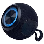 APM Enceinte Bluetooth Portable, Orbit360°, Fonction Radio, Enceinte sans Fil, Format Compact, Haut-Parleur Longue Autonomie jusqu'à 8 Heures, Résistante aux Projections d’Eau IPX4, Noir, 571097