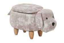 Doggy Sittepuff med Oppbevaring - Beige Puff