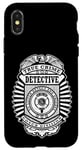 Coque pour iPhone X/XS Badge de police amusant True Crime Detective Division