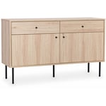 Sweeek - Buffet de rangement. Braga. deux portes. deux tiroirs. buffet bas. l 120 x l 39.5 x h 72.3cm