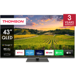 Thomson 43" QLED 4K Google TV. Musta