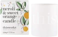 This Works Neroli and Sweet Orange Candle, 220 g - Luxury Candle Enriched with -