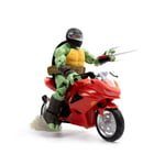 Tortues Ninja Figurine Et Véhicule Bst Axn Raphael Avec Moto (Idw Com