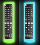 Lot De 2 Étui De Protection En Silicone Pour Télécommande Lg Akb75095307 Akb75095308 Akb74915305,Antichoc Anti-Perte Boîtier De Protection Pour Télécommande Lg Smart Tv (Lueur Bleu + Lueur Vert)