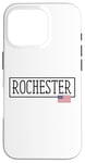 Coque pour iPhone 16 Pro Rochester City Drapeau USA Voyage US Amérique Femmes Hommes