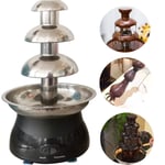 Cyg Chocolate Fountain Machine, Three-story Home Electirc Chocolate Fondue Stainless Steel Chocolate Fountain for Commercial & Household Birthday Christmas Chocolate Fondue Fountain