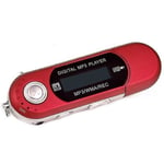 Mini Bärbar USB Digital Mp3-spelare, Stöd Tf SD-kort & Fm Radio Hör musik red