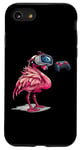 Coque pour iPhone SE (2020) / 7 / 8 Animaux de jeu- Flamingo joue aux jeux vidéo