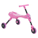 Scuttlebug 3-Wheel Foldable Ride-On Tricycle for 1+yr Old Boys & Girls, Butterfly Trike, Antennae Handlebar, Develop Your Toddler’s Balance and Motor Skills, No Surface Scratches, Pink, W33xD60xH43cm