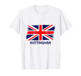 Vintage Lovers England Union Jack Flag City Nottingham T-Shirt