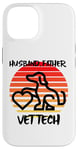 Coque pour iPhone 14 Husband Father Vet Tech, vétérinaire, chien, animal de compagnie, chat, famille