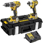 Dewalt DCK266P2 2 Piece 18V XR Brushless Power Tool Kit, 2x 5.0Ah Batteries, Cha