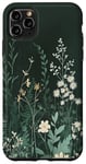 iPhone 11 Pro Max Olive Green Boho Botanical Wildflowers Aesthetic Case