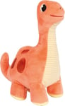 small foot Peluche Dinosaure Rouge « Dino », 19 cm, Tissu Velours côtelé, pour bébés et Jeunes Enfants, 12685