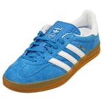 adidas Gazelle Indoor Womens Fashion Trainers in Blue White - 4 UK