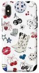 Coque pour iPhone X/XS Collage artistique esthétique vintage cowgirl